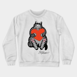 B Kliban Cat  -valentine day Crewneck Sweatshirt